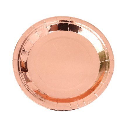 Talerzyki papierowe rose gold 9cali 6szt Talerzyki papierowe rose gold 9cali 6szt