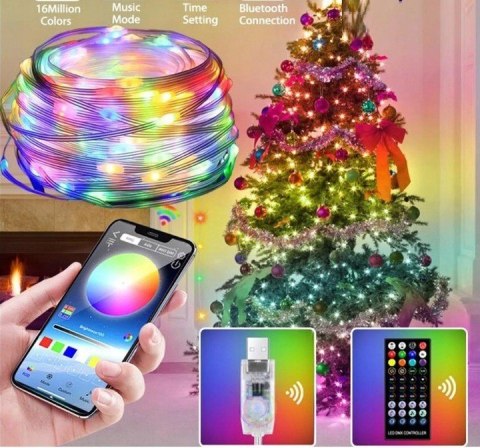 Lampki taśma led 10m usb sterowanie BLUETOOTH Lampki taśma led 10m usb sterowanie BLUETOOTH